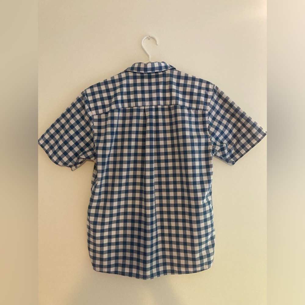 Patagonia Organic Cotton Blue and White Checkered Men's Shirt - Picture 5 of 7